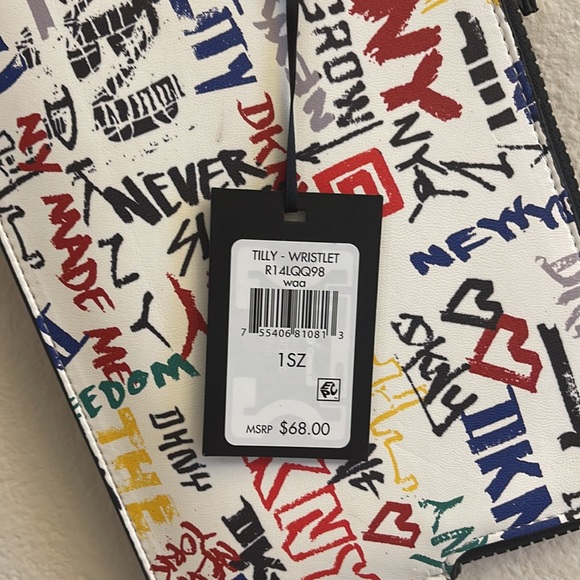 DKNY White multicolored TillY-Wristlet/wallet - Picture 2 of 5